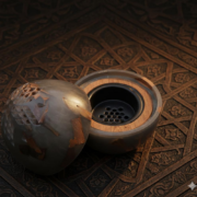 ⁦مبخر بيض النعام (رمادي غامق )⁩ - الصورة ⁦2⁩