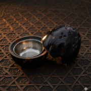 ⁦مبخر بيض النعام (اسود )⁩ - الصورة ⁦2⁩
